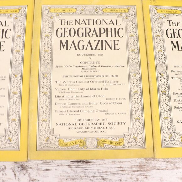National Geographic Magazine 1928 Full Year Of 12 - Picture 13 of 16